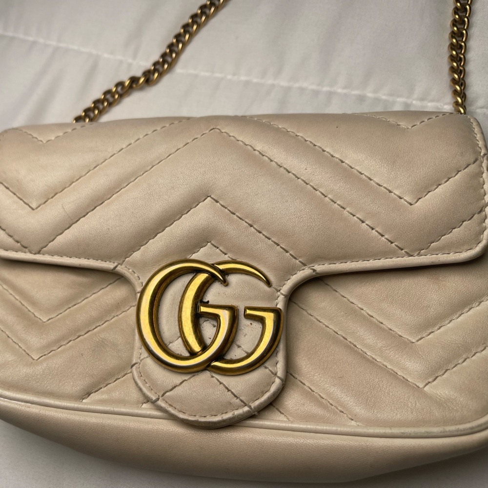 Authentic Gucci Marmont in White